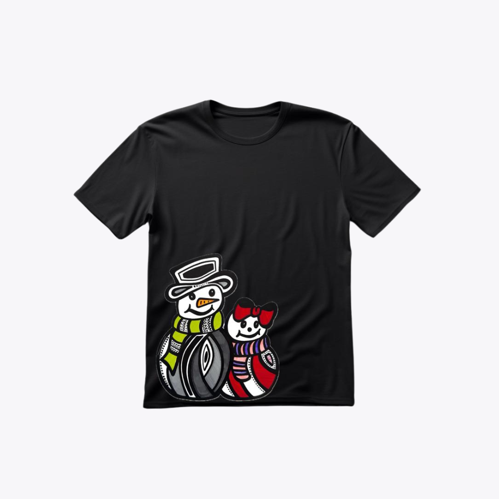 Festive Snowman Graphic T-Shirt