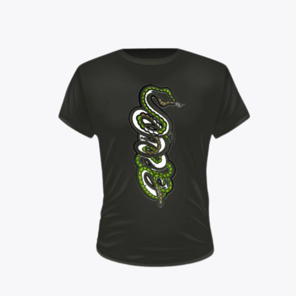 Coiled Serpent Graphic  T-Shirt