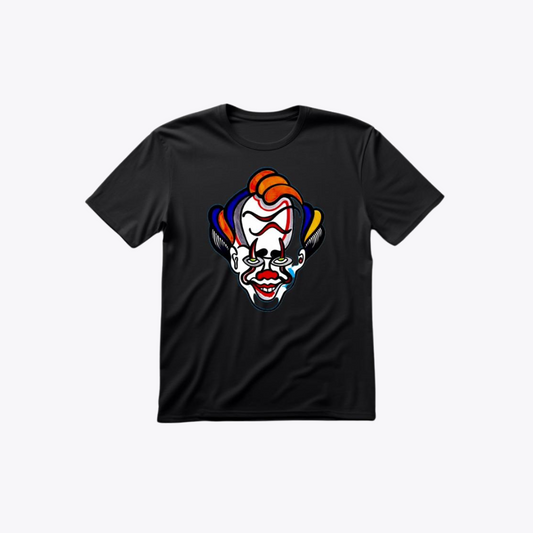 Bold Multicolor Evil Clown Face T-Shirt