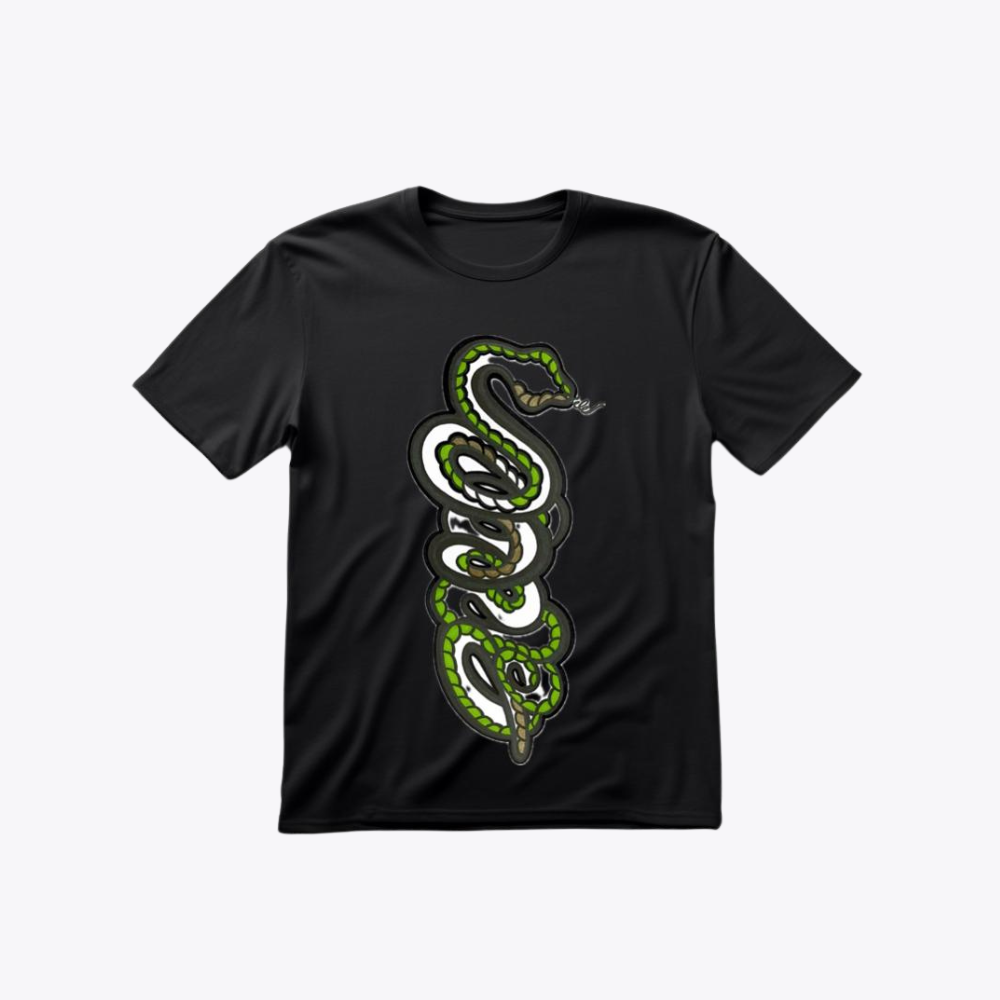 Coiled Serpent Graphic  T-Shirt