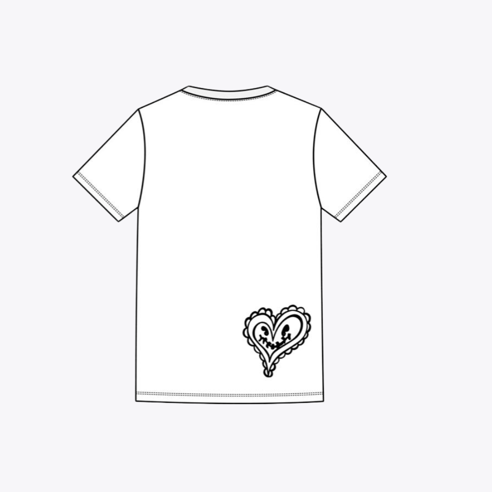 Heart Skull Graphic T-shirt