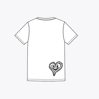 Heart Skull Graphic T-shirt